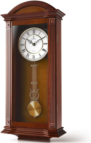 Reloj De Pared Con Pendulo  Silencioso Reloj De Madera Deco