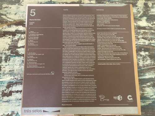 Lp Vinil Maria Beraldo - Cavala - Três Selos - 2018 Zerado (Usado)