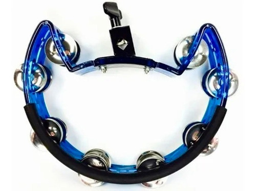 Pandeirola Meia Lua Com Clamp Torelli Tp323 Cristal Colorido