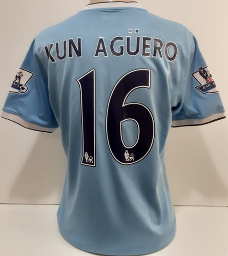 Camisa Manchester City 2014 Kun Aguero Original De Jogo Mca