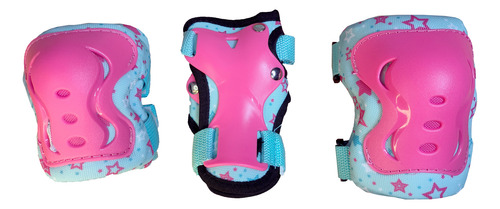 Patines Rosa Entrenador Kit Completo Ajustable Led 17 - 19 Mx 8 Cm Rosa Chicle