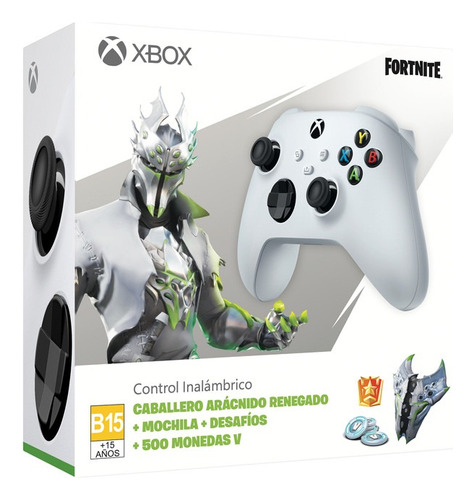 Xbox Control White + Fortnite Rogue Spider Knight 500 Pavos