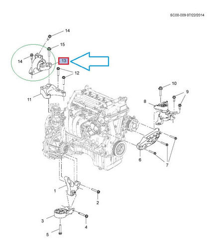 Soporte Transmision Automa Aveo Ng 1.5 2018 - 2020 Gm Parts