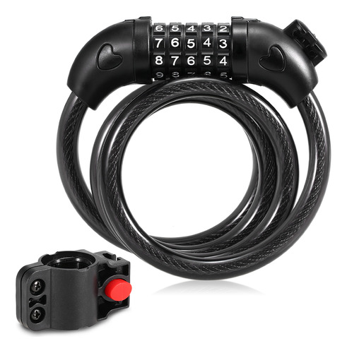 Candado Impermeable Para Bicicleta, Cadena Tipo Cable, Grill