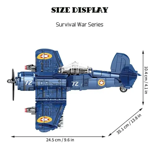 Riceblock Attack Airplane F4u Juego De Construcción, De Con