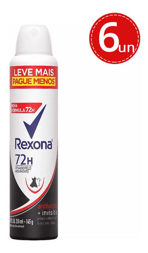 Kit Desodorante Aerosol Rexona Antibacterial + Invisible 250