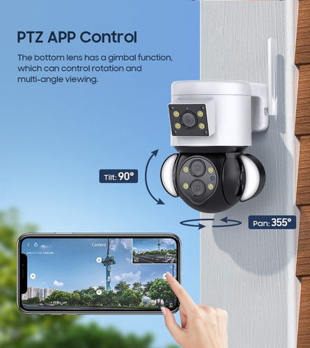 Imagen 6 de 10 de Camara Wifi 4mp 10x Zoom Fhd Multi-lens