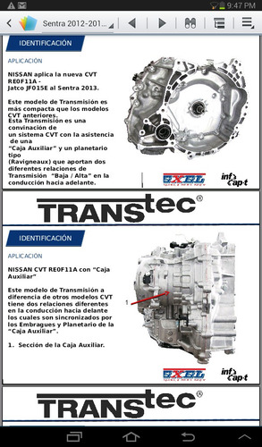 Manual Transmisión Automática Sentra Cvt(jf015e-re0f11a)espñ (Usado)
