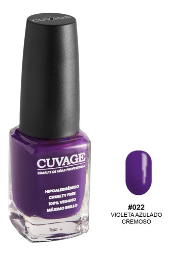 Esmaltes De Uñas Tradicional Sin Tacc Cuvage Pro Keratine Color #022 - Violeta azulado cremoso