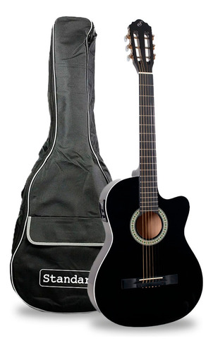 Violão Electroacústico Giannini Sf14 Ceq Black Preto + Bag