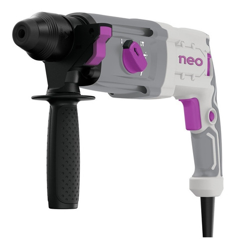 Rotomartillo electroneumático Neo Next RM 1026/1 K gris, negro y violeta frecuencia de 60Hz con 900W de potencia 120V