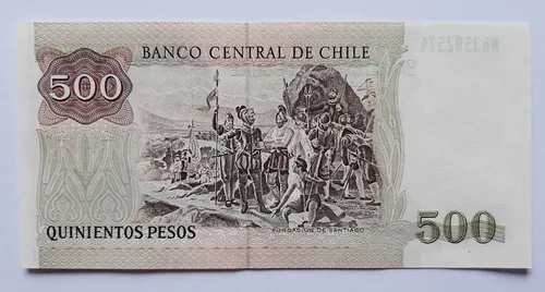 Billete De Chile 500 Pesos Año 2000 Reposición Unc
