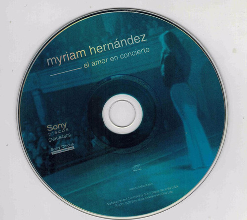 Cd Myriam Hernandez El Amor En Concierto (Usado)