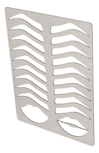 Para Plantillas Para Cejas Y Labios, Plata Cepillada, Acero
