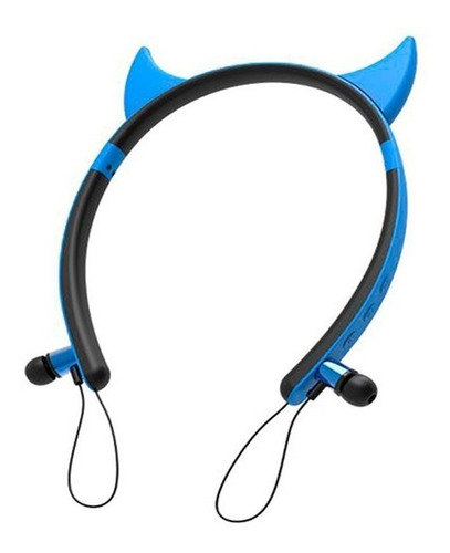 Auriculares Vincha Celeste Bluetooth Orejas Led Niño Infantil ZW-29