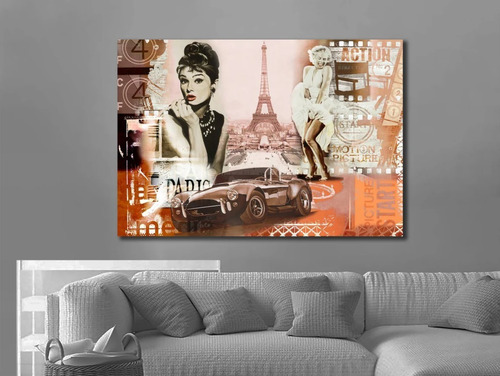 Quadro Em Tela Canvas Audrey Hepburn Marilyn Monroe Pop Arte