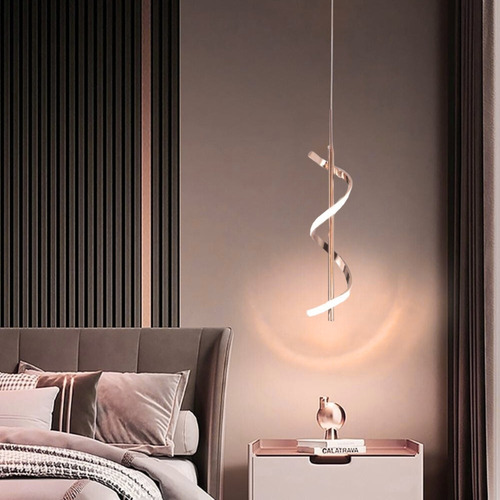 Luminária Pendente Led Moderna Onda Infinito Quarto Banheiro