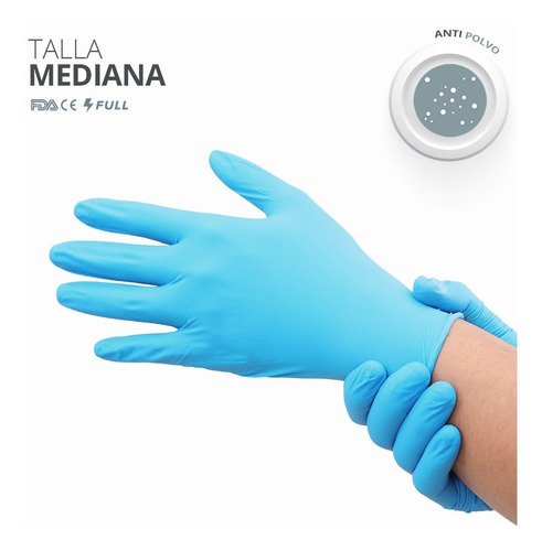 Imagen 2 de 10 de Guantes De Vinil Libre De Latex Y Nitrilo Vinyl No Esteril