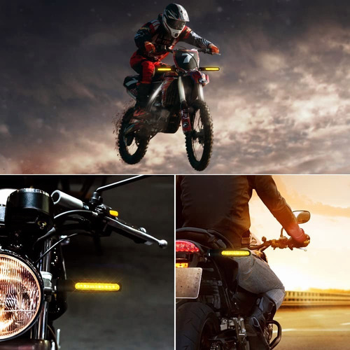 Imagen 6 de 8 de Luces Direccionales Intermitentes De Moto Led Secuencial