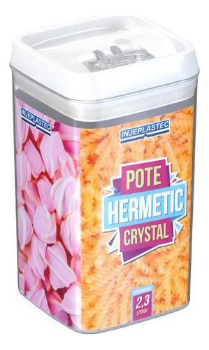 Kit Com 3 Pote Hermetic Crystal 2,3 L Atacado Injeplastec