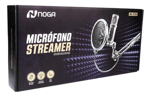 Imagen 3 de 10 de Microfono Pc Streaming Streamer Condensador Profesional Noga
