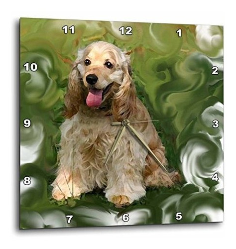 3drose Llc Reloj De Pared Cocker Spaniel, 10 Por 10 Pulgadas