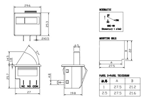 Interruptor Genérico W11396033 Para Refrigerador.