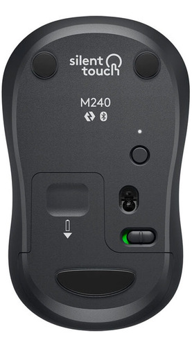 Mouse Logitech M240 Silent Inalámbrico Bluetooth Negro
