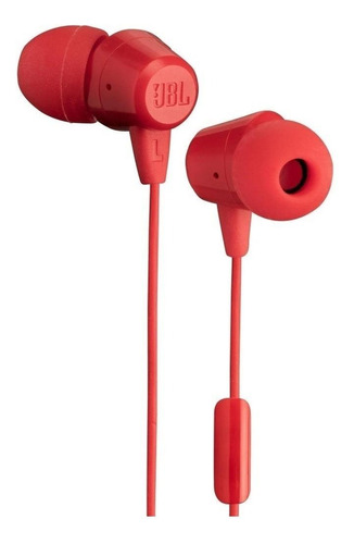 Auriculares in-ear JBL C50HI rojo