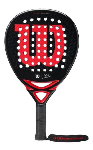 Paleta de pádel Wilson Bela Team 2020 - 2021 color negro/rojo