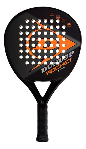 Paleta Dunlop Rocket Ultra Grafito Asfl70 Color Negro/Naranja