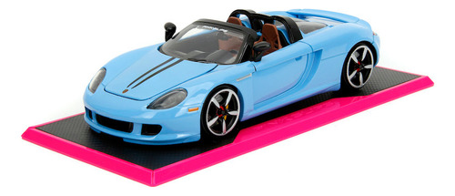 Jada 1:24 2005 Porsche Carrera Gt Azul Claro Rosa Slips Cor Azul Acero