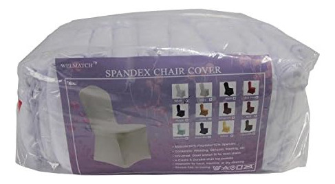 Welmatch Fundas Elásticas Para Sillas De Spandex, Color Blan