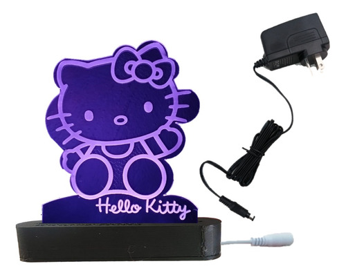 Lámpara De Hello Kitty De Acrílico Rgb Bluetooth