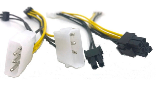 Cabo Adaptador 8 Pinos Pci Express Para Molex Duplo Cm-12