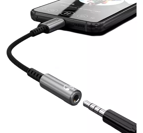 Adaptador de auriculares USB-C para auriculares de 0.138 in, conector tipo  C, cargador de puerto, divisor de micrófono, adaptador de auriculares manos