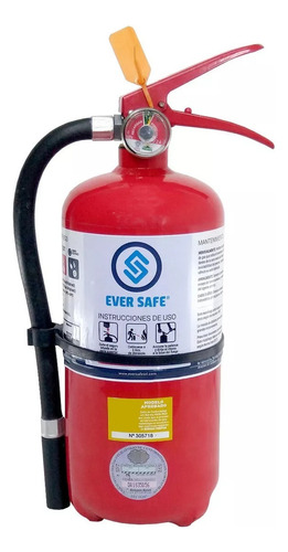 Matafuegos Polvo Abc 2,5 Kg C/ Soporte Habilitación Eversafe