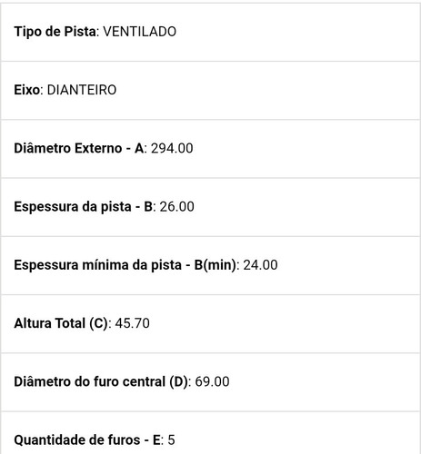 Imagem 2 de 8 de Disco Freio Dianteiro Mitsubshi Asx 2011 2012 2013 2014 2015