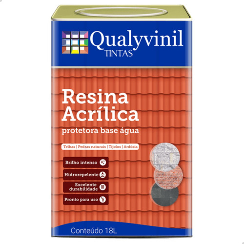 Resina Acrilica Qualyvinil Base Agua 18 Litros Ceramica Onix