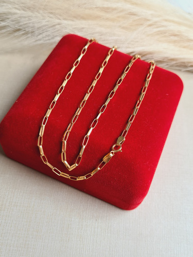 Corrente Cartier Alongado 3mm - 55cm Ouro 18k Envio Imediato