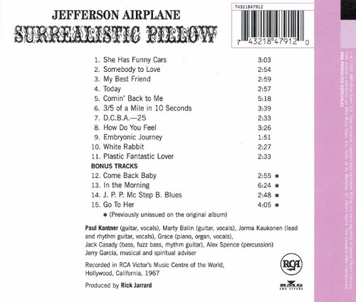 Cd Surrealistic Pillow (jefferson Airplane) Estándar