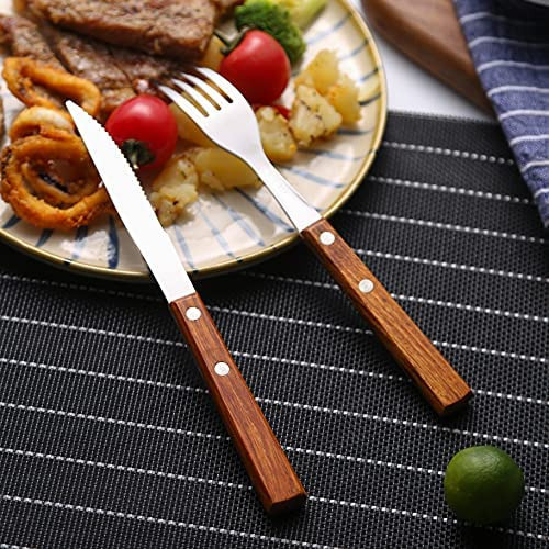 Kit Juego De Cubiertos De Madera De 16 Piezas (4 Juegos) Pre
