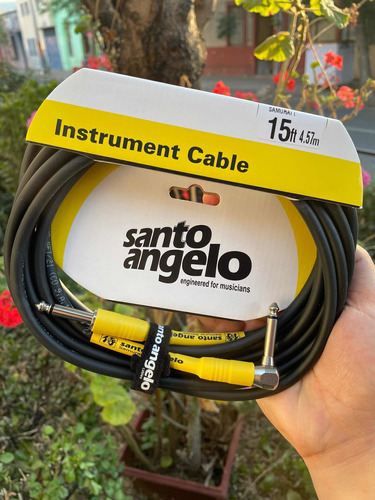 Cable De Guitarra Y Bajo Santo Angelo Serie Samurai 4,5 Mts