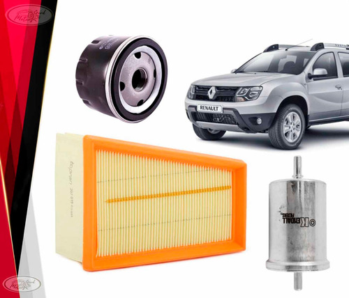 Kit Filtros Renault Duster 1.6 2012/2018 Aire+bencina+aceite