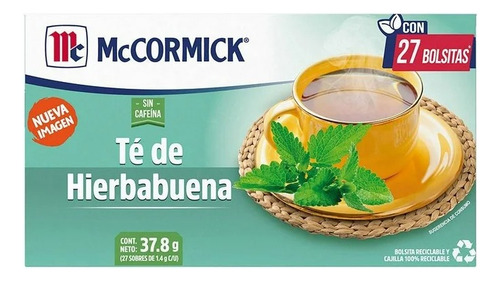 Té Mccormick Hierbabuena 27 Sobres