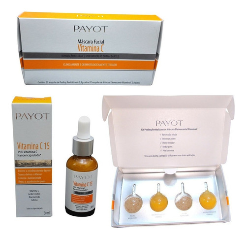 Kit Vitamina C Payot Máscara Para Rosto Sérum Face Olhos Tipo de pele os tipos de pele