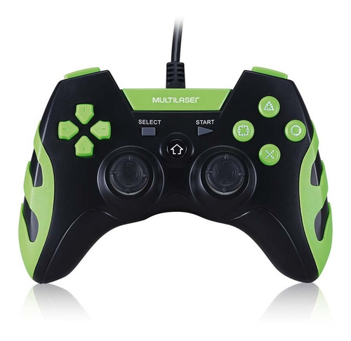 Controle Gamer Joystick C/ Led Multilaser Com Fio Ps3 Pc Usb