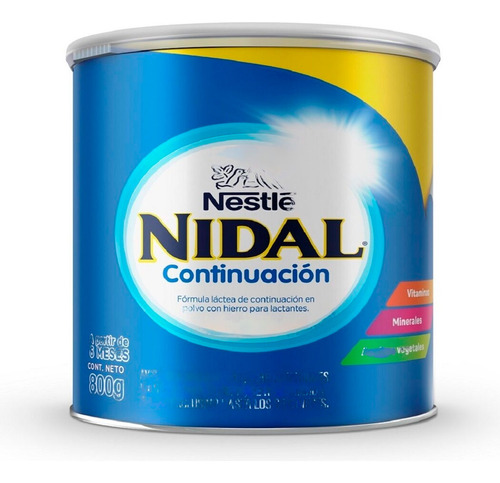 Leche Nidal 2 Continuación 800g Tarro Fórmula Infantil