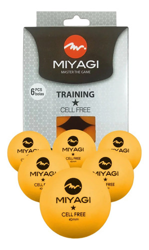 Bolas Para Ping Pong Miyagi 1 Estrella Tt-9901 X6 Unidades