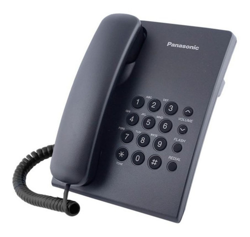 Teléfono Panasonic KX-TS500 fijo - color negro